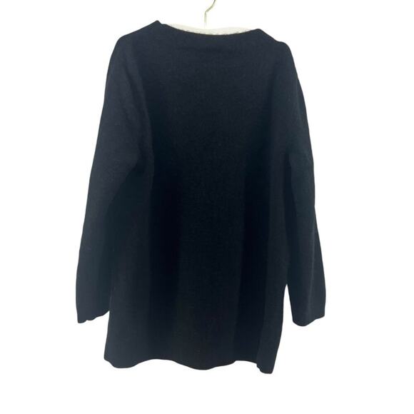 Talbots Solid Black Cashmere Sweater Long Sleeve Girls Size Medium - Picture 4 of 4